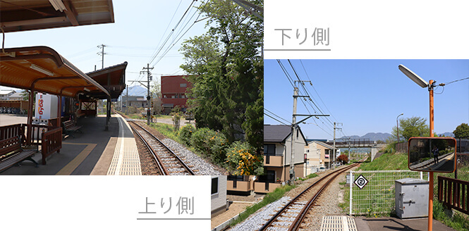 大学前駅ホーム